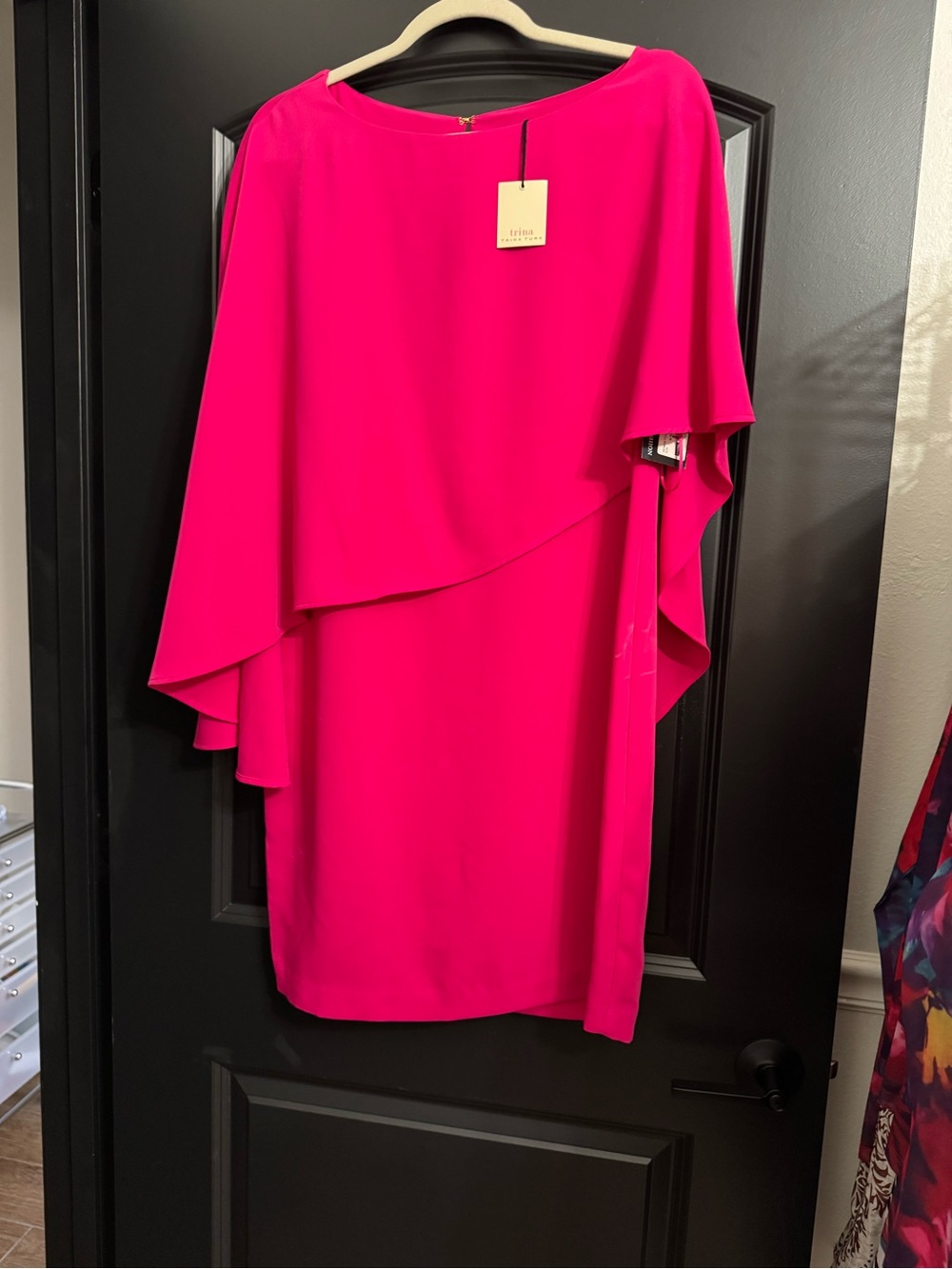 Trina Turk Adore Cape Overlay Dress,